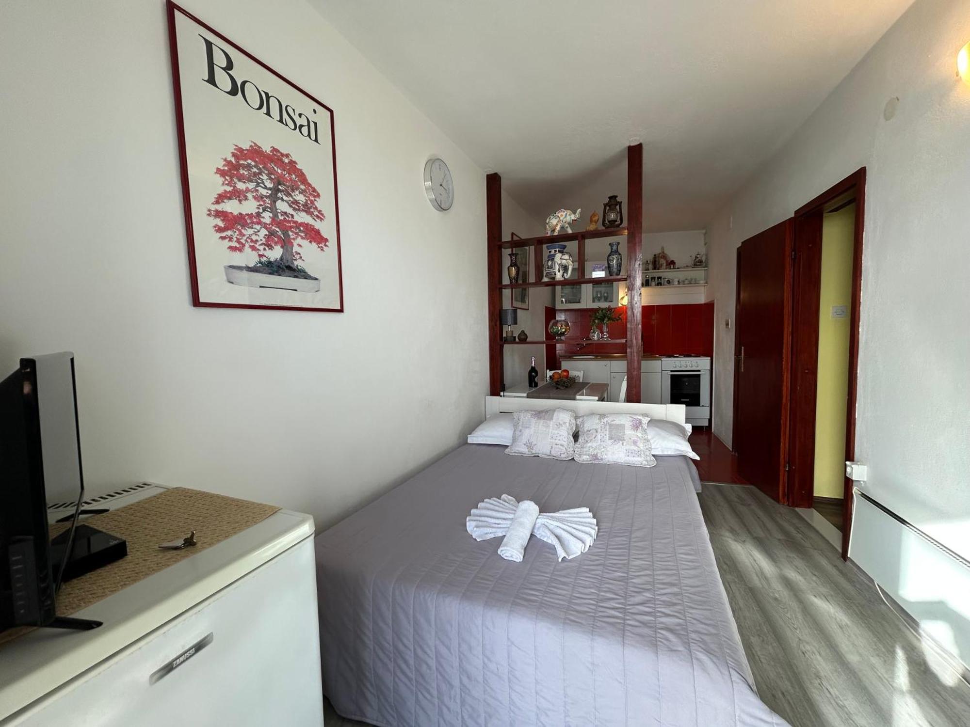 Seafront Studio Apartment+Balcony Podgora Exteriör bild