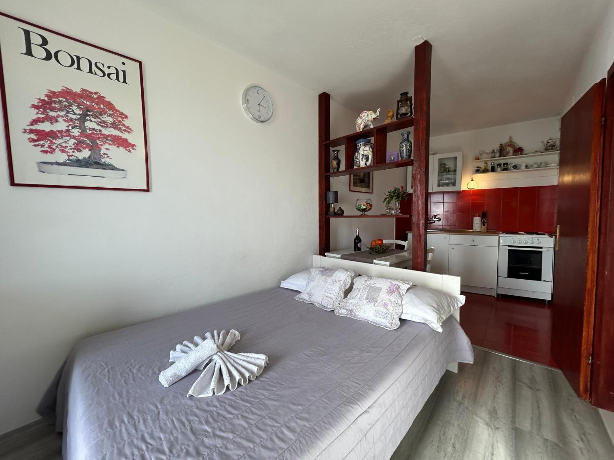 Seafront Studio Apartment+Balcony Podgora Exteriör bild