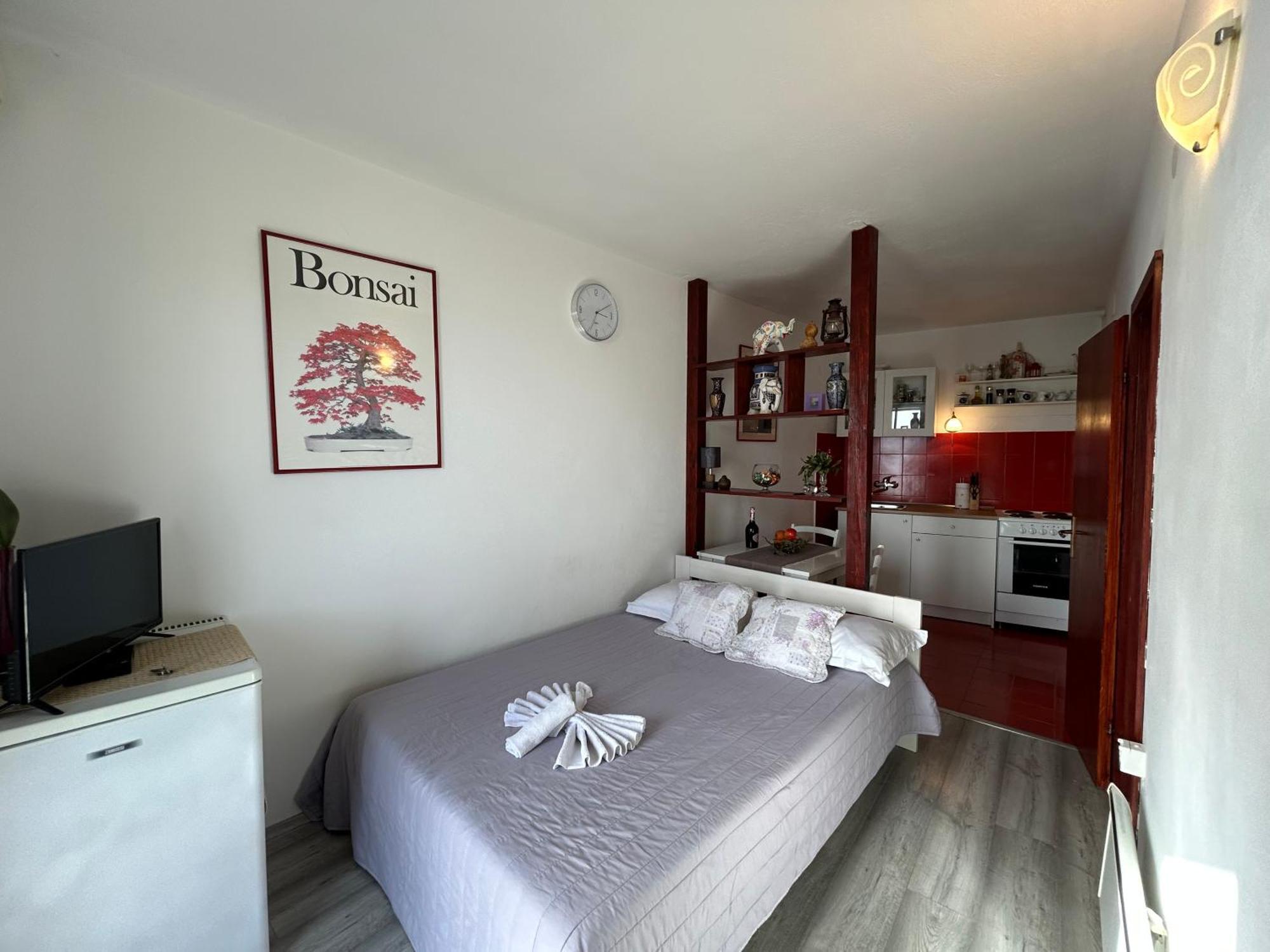 Seafront Studio Apartment+Balcony Podgora Exteriör bild