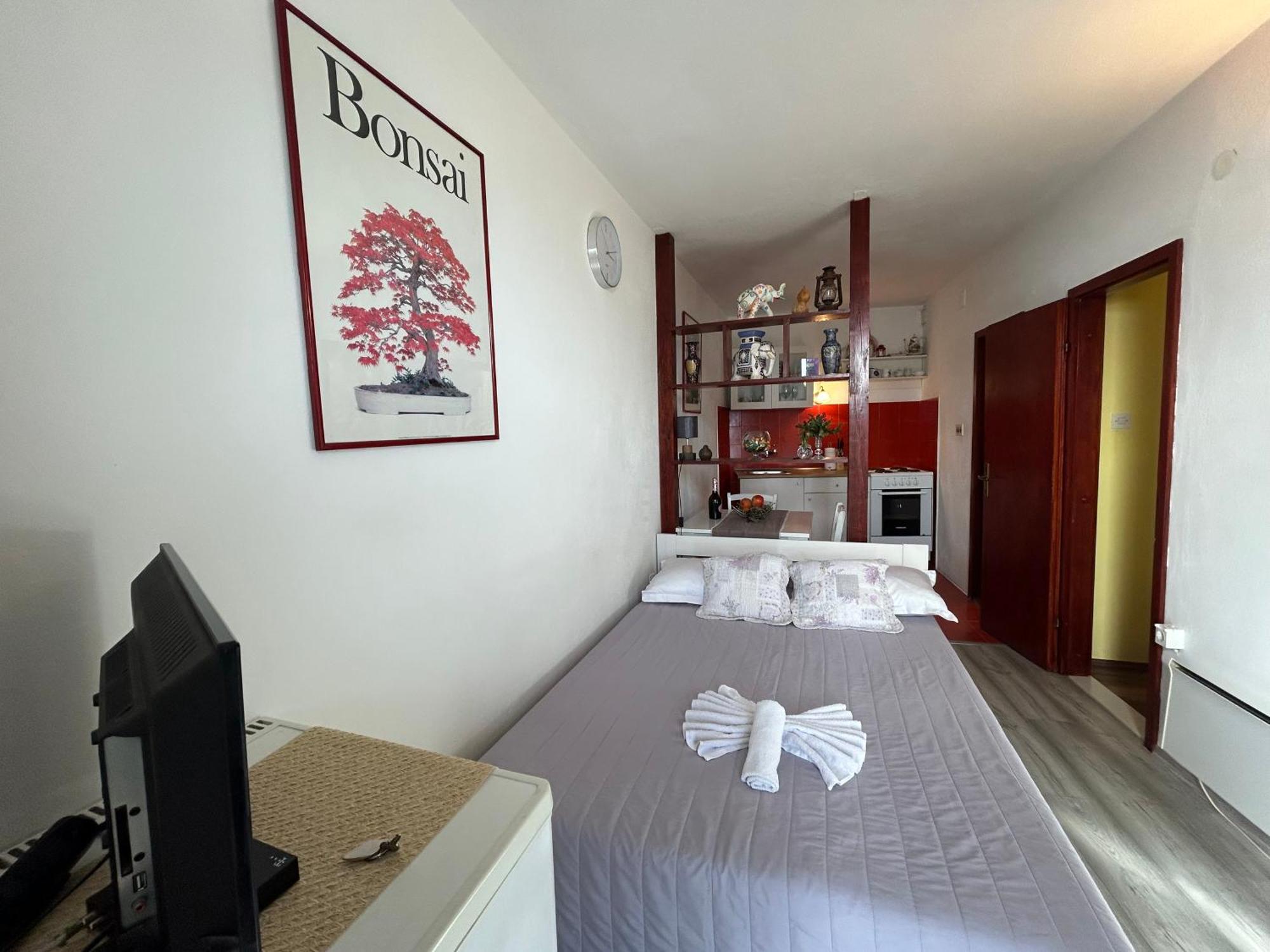 Seafront Studio Apartment+Balcony Podgora Exteriör bild